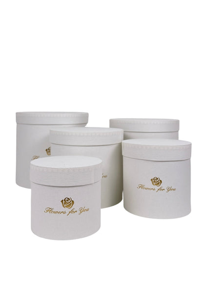 Set 5 Cutii Decoratiuni cu Logo pentru Flori "Flowers For You" H12-H21