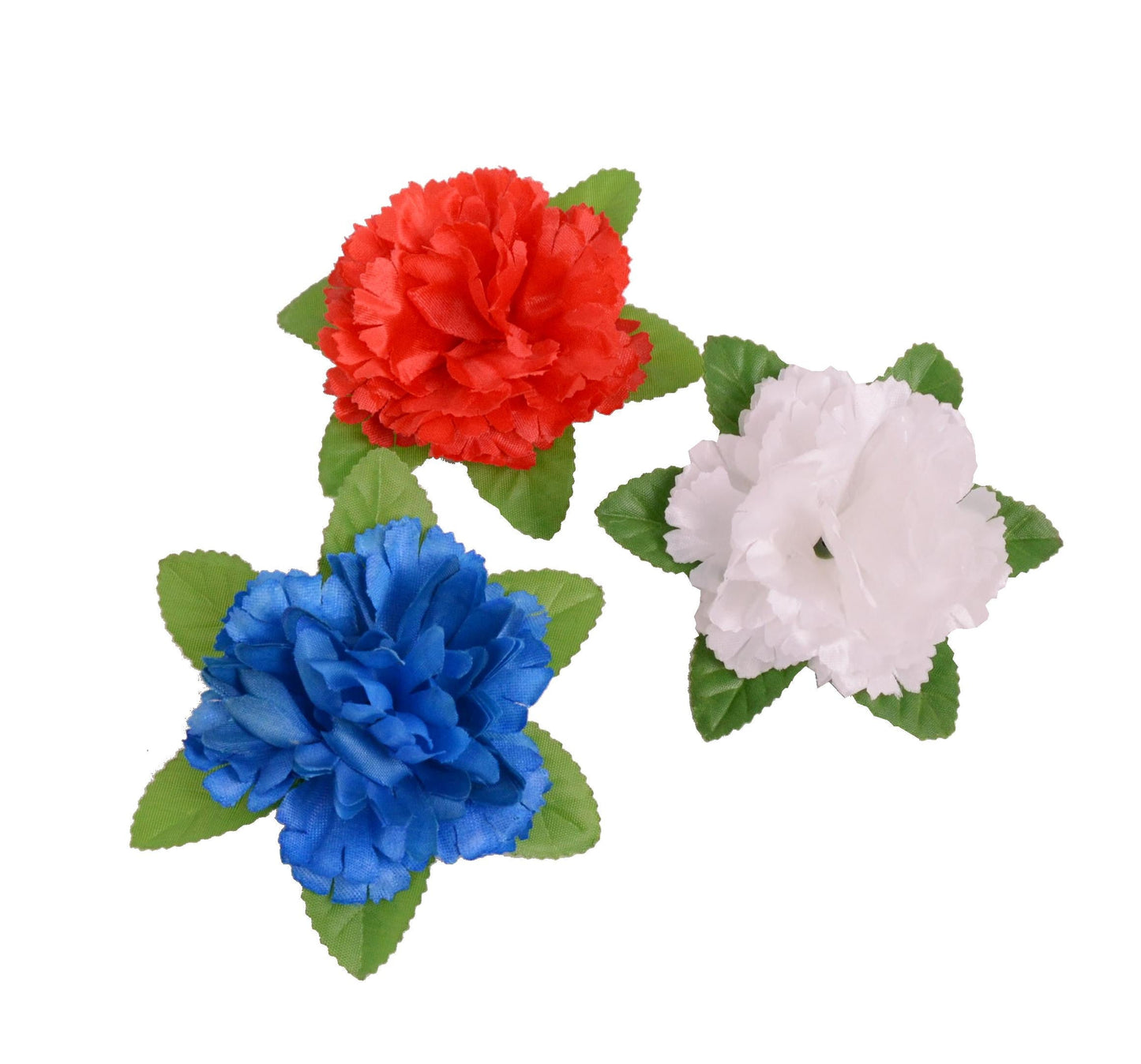 Set 90 buc flori artificiale funerare, Cap Garoafa cu frunza