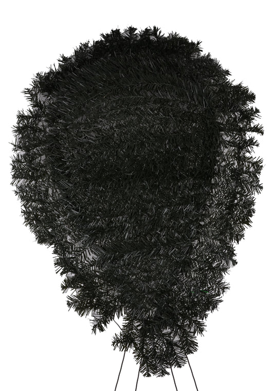 Coroana brad tip lacrima plina invers H 120 cm C3