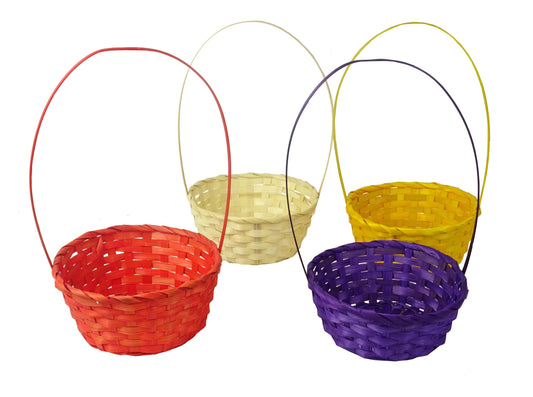 Cos bambus rotund cu o toarta D 20