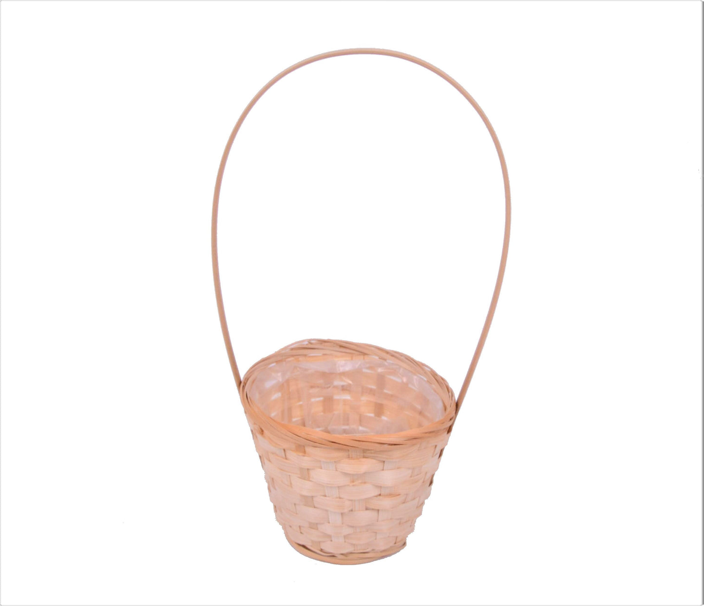 Cos bambus, mare, rotund cu o toarta