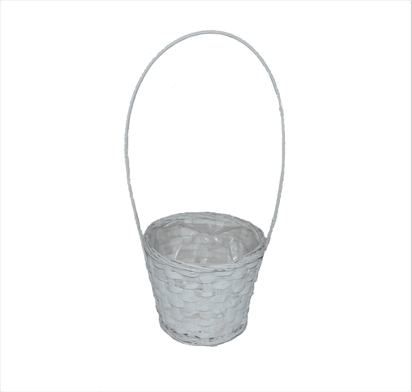 Cos bambus, mare, rotund cu o toarta