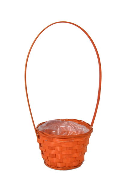 Cos bambus, mic, rotund cu o toarta H 9