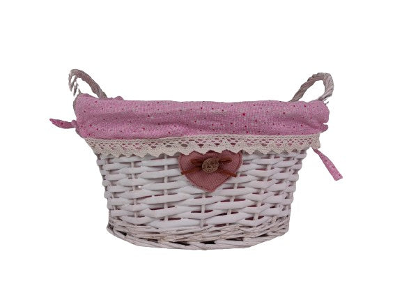 Cos din rachita oval cu doua toarte