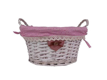 Cos din rachita oval cu doua toarte