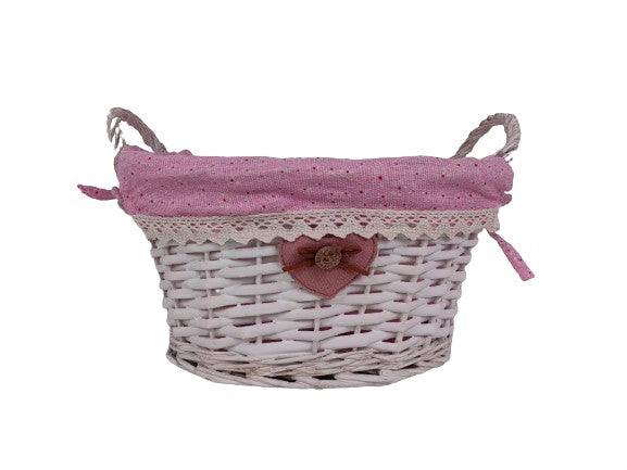 Cos din rachita oval cu doua toarte