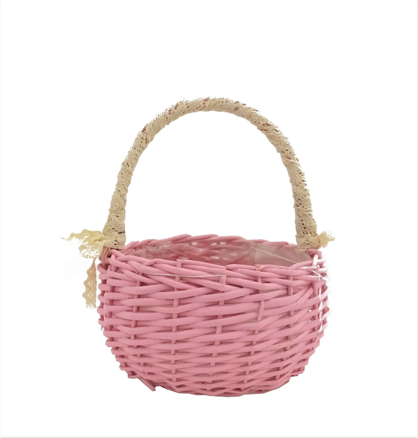 Cos din rachita rotund cu o toarta