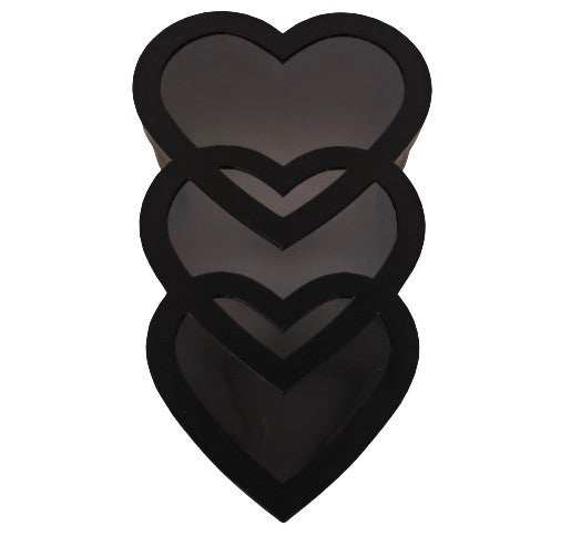 Cutie 3 Inimi Uni cu Capac Transparent D47.5x28.5 H25 cm