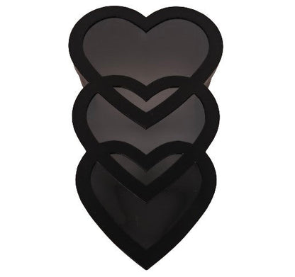 Cutie 3 Inimi Uni cu Capac Transparent D47.5x28.5 H25 cm