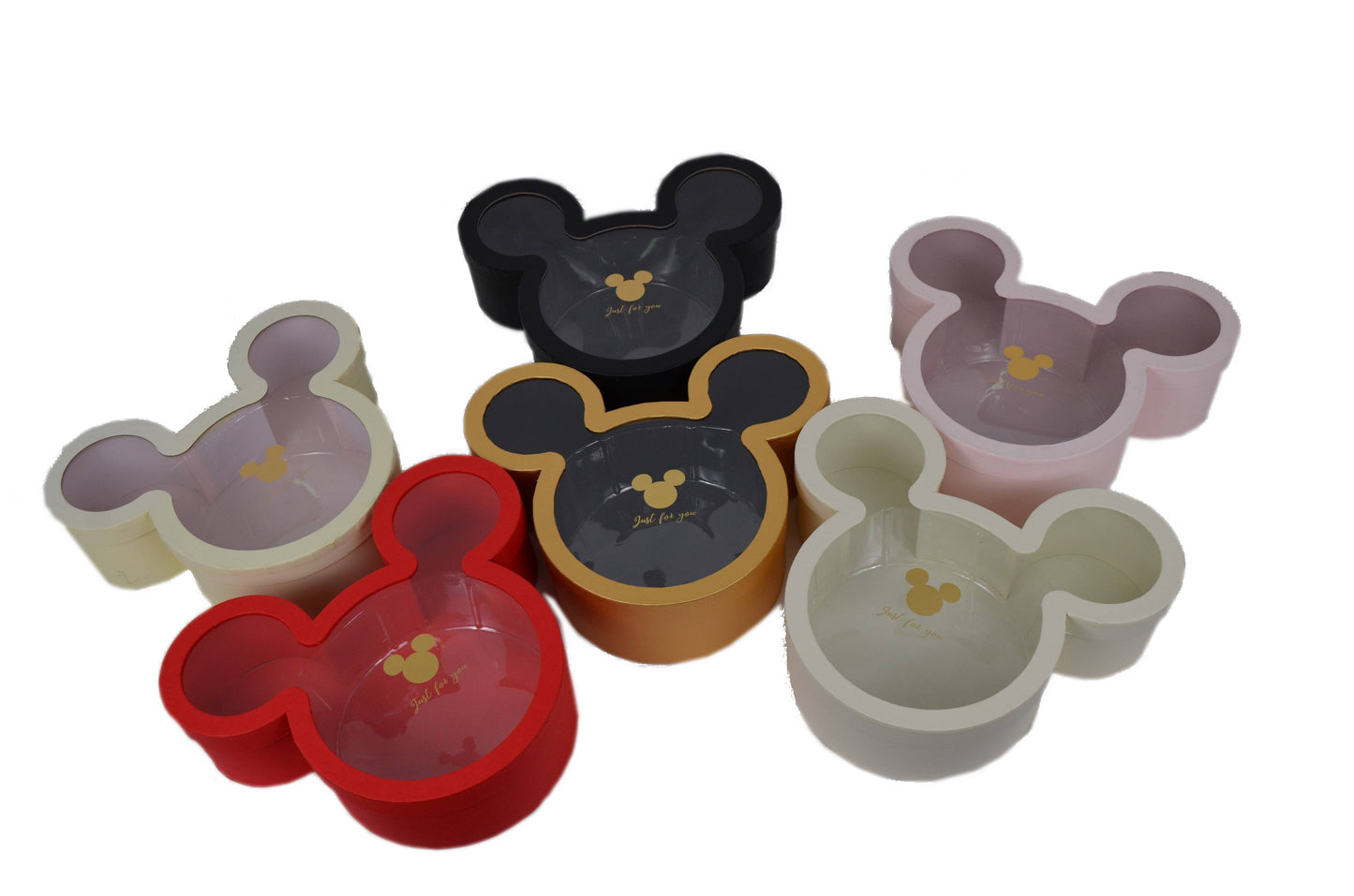 Cutie Mickey cu Capac Transparent pentru Flori D24x29 H10 cm