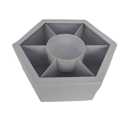 Cutie hexagonala cu separatoare si capac tansparent