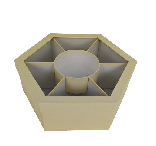 Cutie hexagonala cu separatoare si capac tansparent