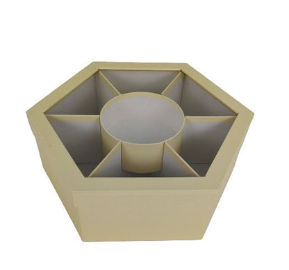 Cutie hexagonala cu separatoare si capac tansparent