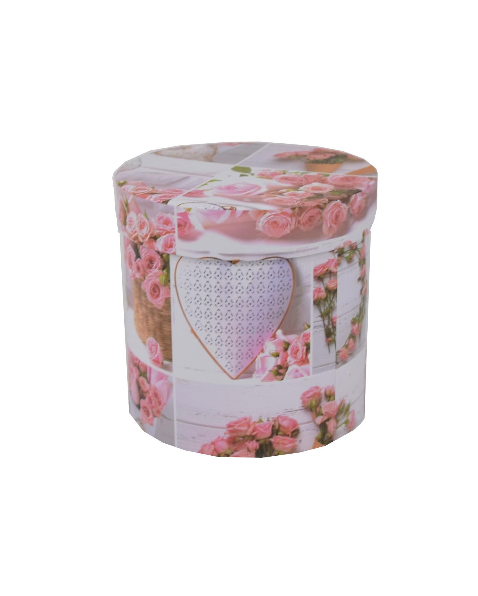 Cutie rotunda cu imprimeu H 12