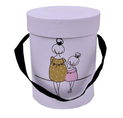 Cutie Rotunda cu Imprimeu Mama D12 x H15 cm