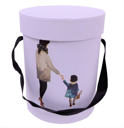 Cutie Rotunda cu Imprimeu Mama D12 x H15 cm