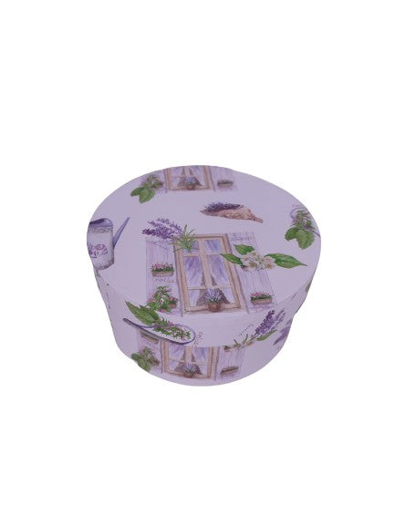 Cutie Rotunda cu Imprimeu Foto pentru Flori D14 x H7.5 cm