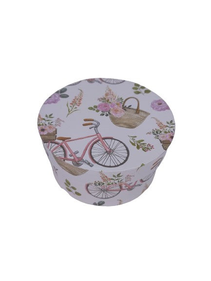 Cutie Rotunda cu Imprimeu Foto pentru Flori D14 x H7.5 cm