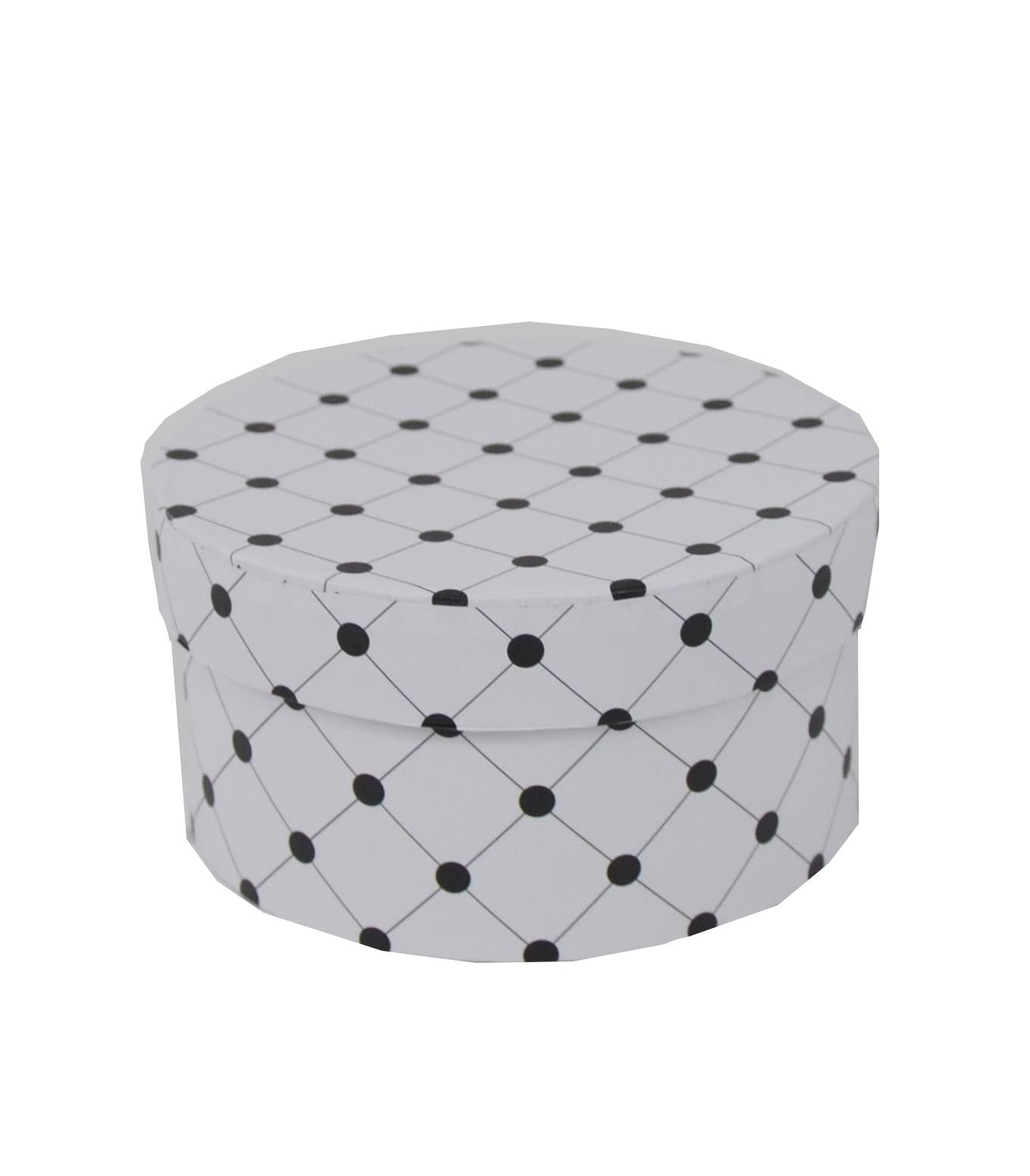 Cutie Rotunda cu Imprimeu Foto pentru Flori D14 x H7 cm