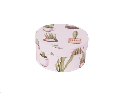 Cutie Rotunda cu Imprimeu Foto pentru Flori D14 x H7 cm