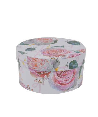 Cutie Rotunda cu Imprimeu Foto pentru Flori D14 x H7 cm
