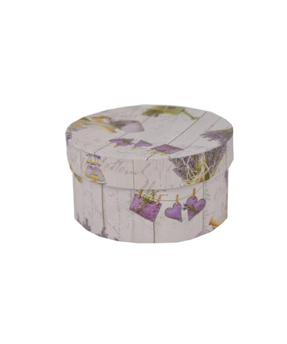 Cutie Rotunda cu Imprimeu Foto pentru Flori D14 x H7 cm