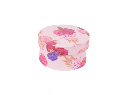 Cutie Rotunda cu Imprimeu Foto pentru Flori D14 x H7 cm