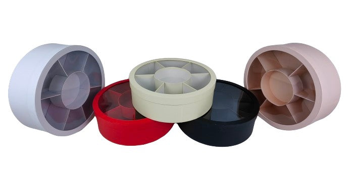 Cutie Rotunda cu Separatoare si Capac Transparent D35 x H11 cm