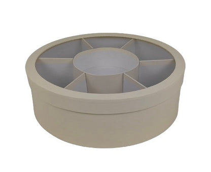 Cutie Rotunda cu Separatoare si Capac Transparent D35 x H11 cm
