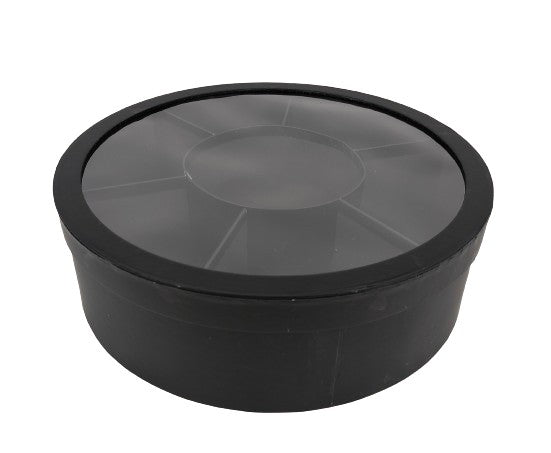 Cutie Rotunda cu Separatoare si Capac Transparent D35 x H11 cm