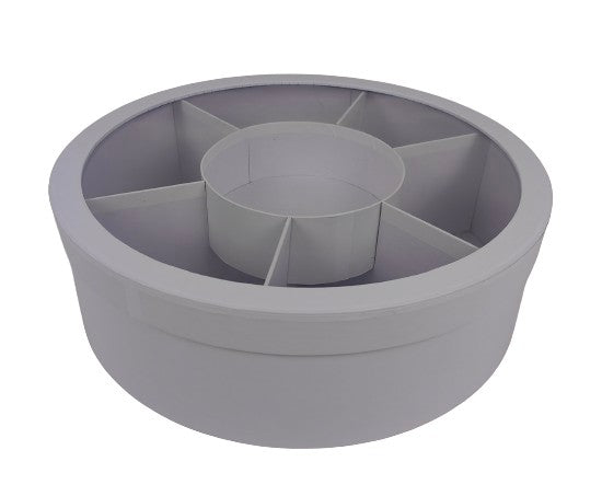 Cutie Rotunda cu Separatoare si Capac Transparent D35 x H11 cm