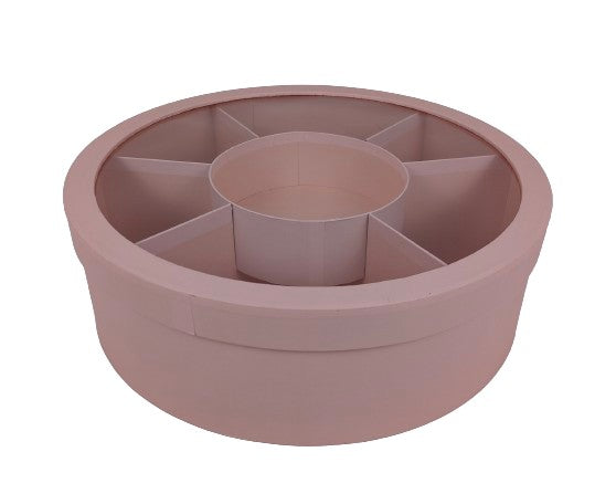 Cutie Rotunda cu Separatoare si Capac Transparent D35 x H11 cm