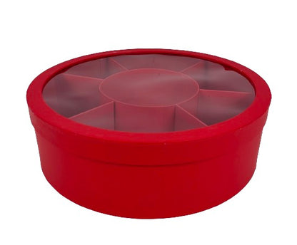 Cutie Rotunda cu Separatoare si Capac Transparent D35 x H11 cm