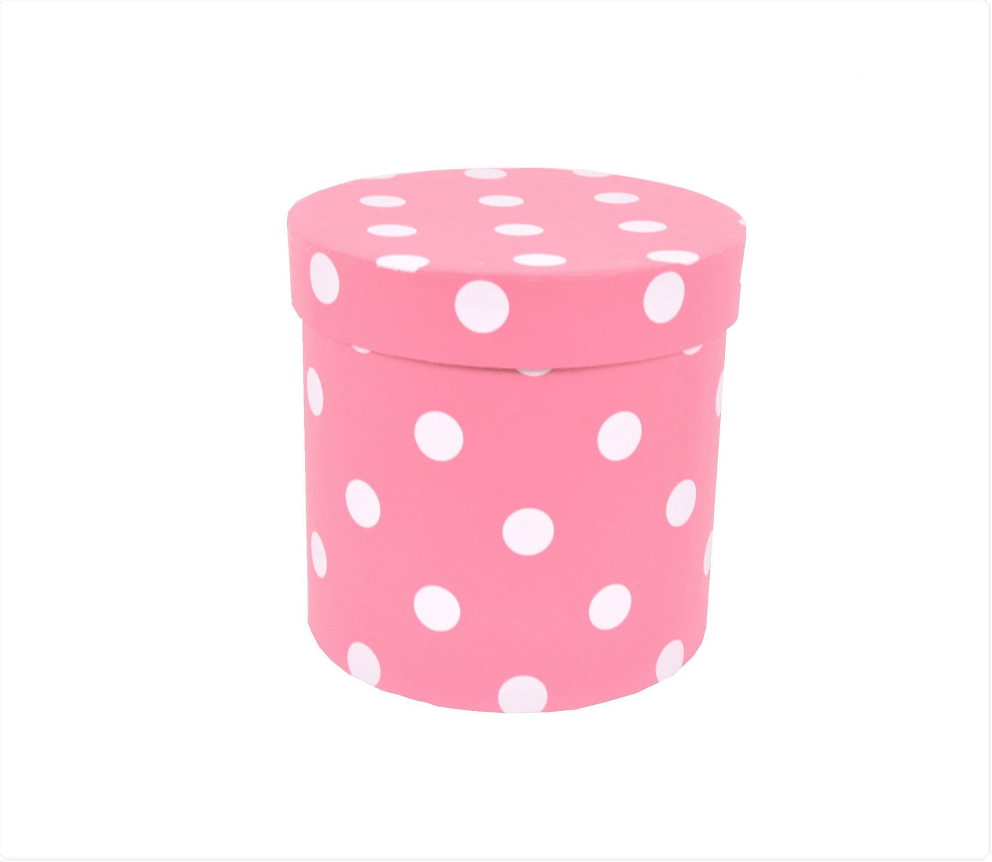 Cutie Rotunda Mica cu Buline pentru Flori D12 x H12 cm