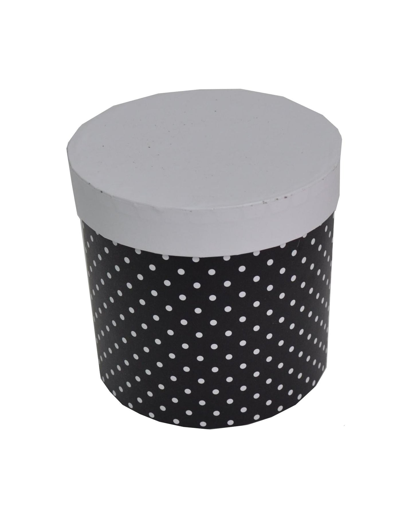 Cutie Rotunda Mica cu Buline pentru Flori D12 x H12 cm