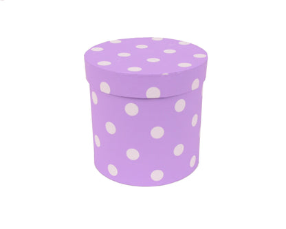 Cutie Rotunda Mica cu Buline pentru Flori D12 x H12 cm