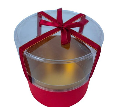 Cutie rotunda uni cu capac cilindric transparent