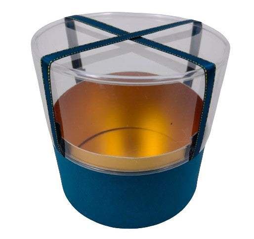 Cutie rotunda uni cu capac cilindric transparent