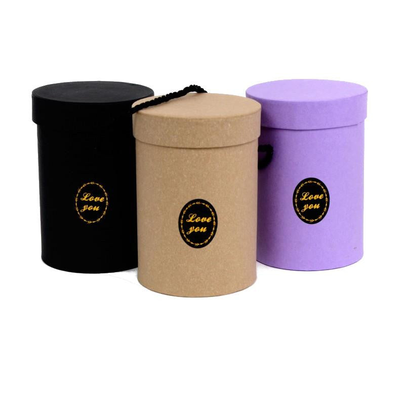 Cutie Rotunda Uni cu Inscriptie pentru Flori H16 cm