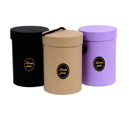 Cutie Rotunda Uni cu Inscriptie pentru Flori H16 cm