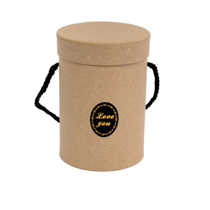 Cutie Rotunda Uni cu Inscriptie pentru Flori H16 cm