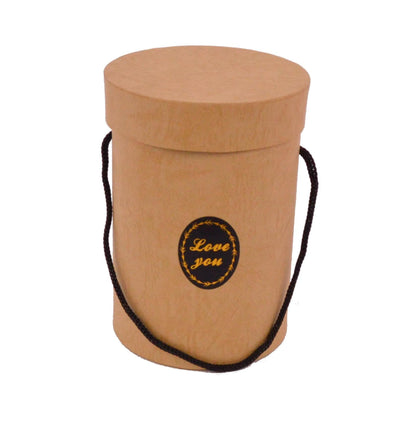 Cutie Rotunda Uni cu Inscriptie pentru Flori H16 cm