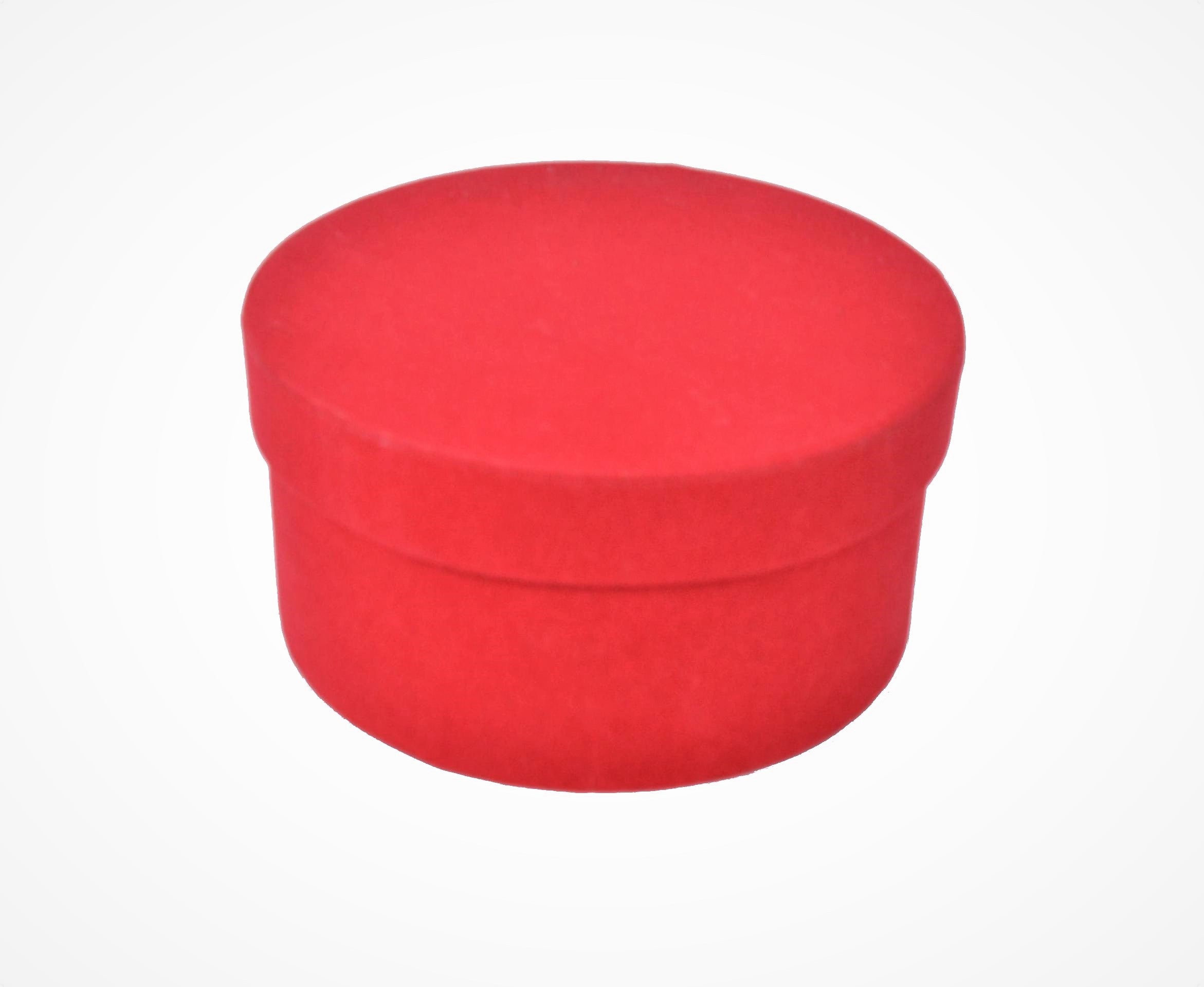 Cutie rotunda uni din velur H 9