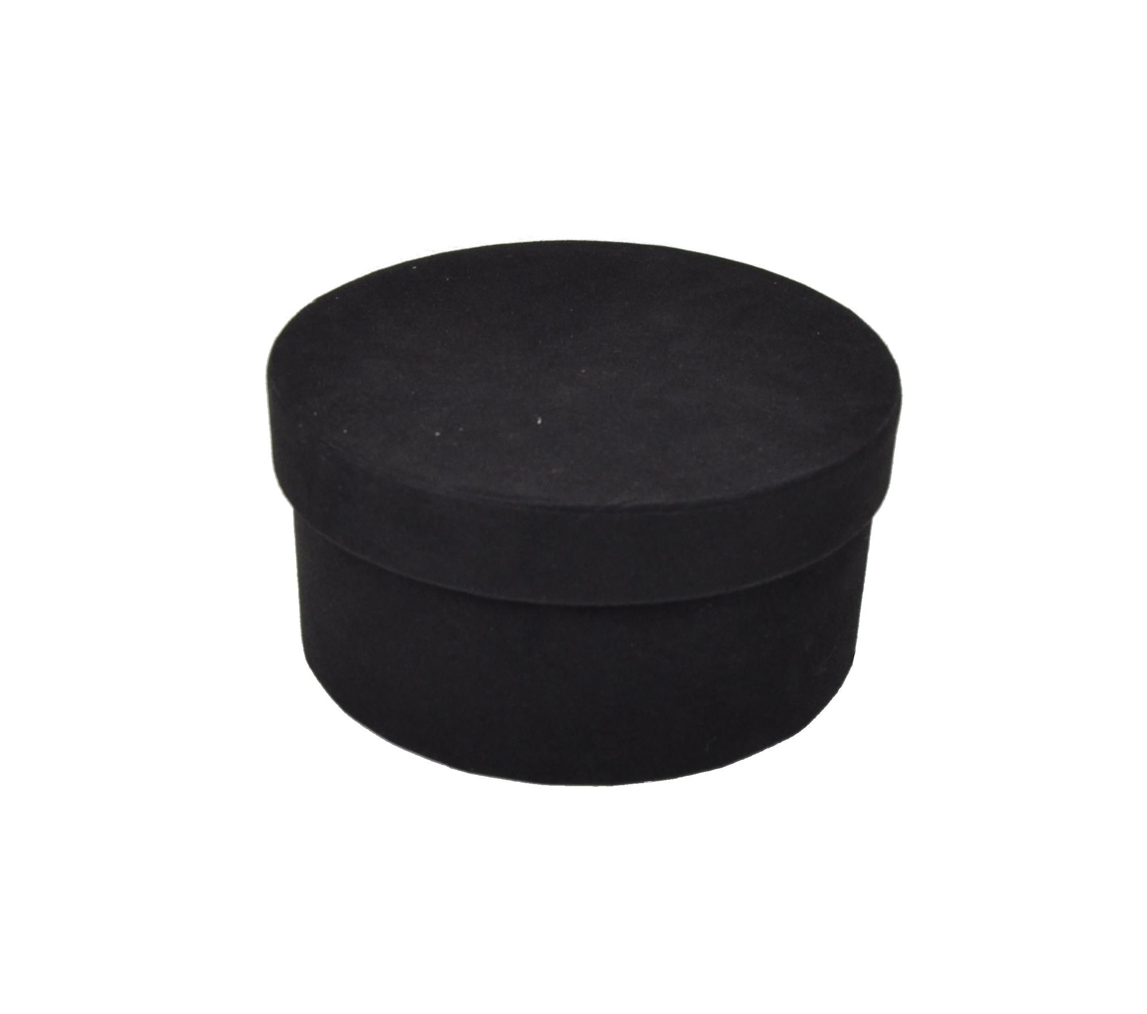 Cutie rotunda uni din velur H 9