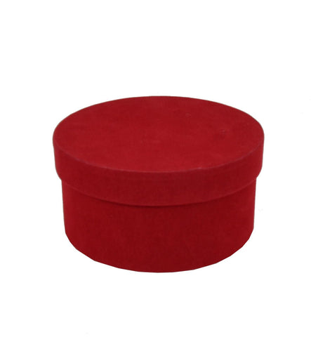 Cutie rotunda uni din velur H 9