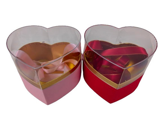 Cutie tip inima uni cu capac transparent