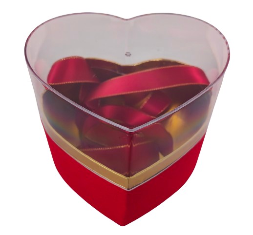 Cutie Tip Inima Uni cu Capac Transparent D13x15 H12 cm