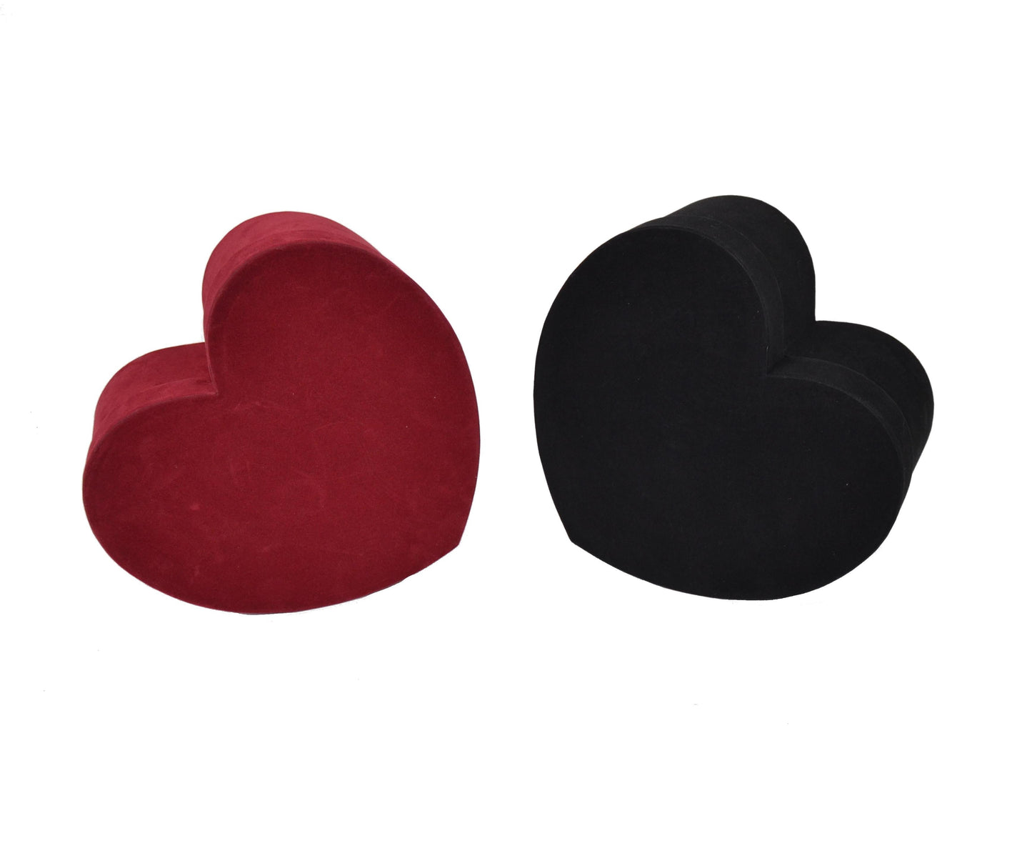 Cutie tip inima uni din velur