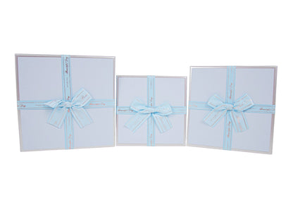 Set 3 Cutii Patrate Tip Cadou cu Funda pentru Flori H6.5-H9.8
