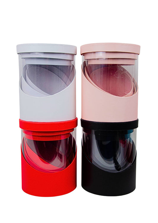 Set 3 Cutii cu Fata Transparenta pentru Flori